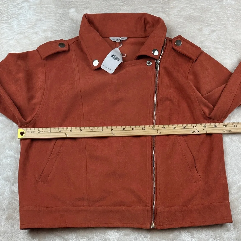 Naked Zebra Rust Suede Utility Moto Jacket - Picture 6 of 9